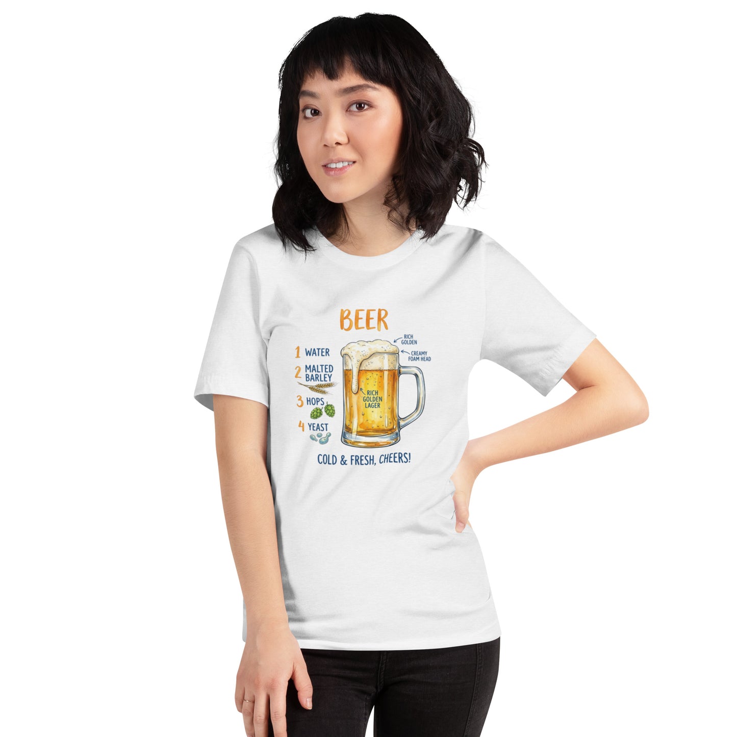 T-shirt Birra Unisex β Maglietta Grafica Beer β Perfetta per Estate, Aperitivi e Party