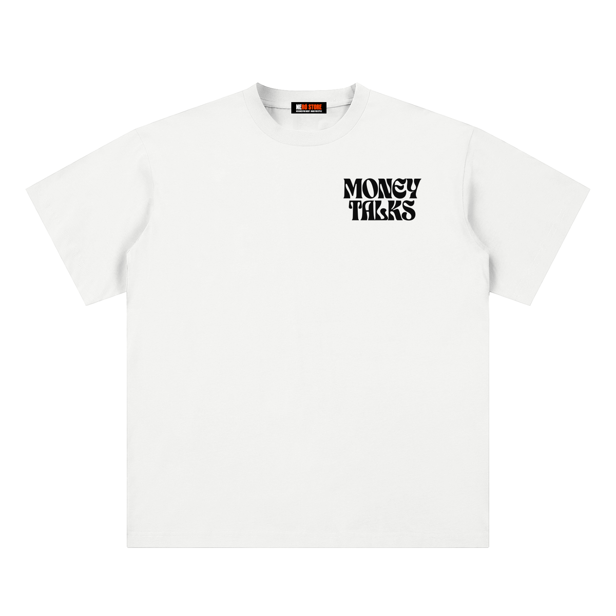 T-shirt Loose Fit “Money Talks” – White