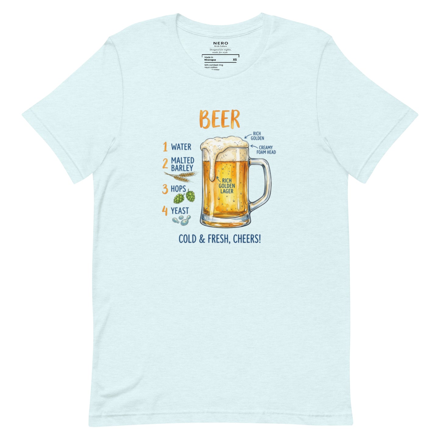 T-shirt Birra Unisex – Maglietta Grafica Beer – Perfetta per Estate, Aperitivi e Party