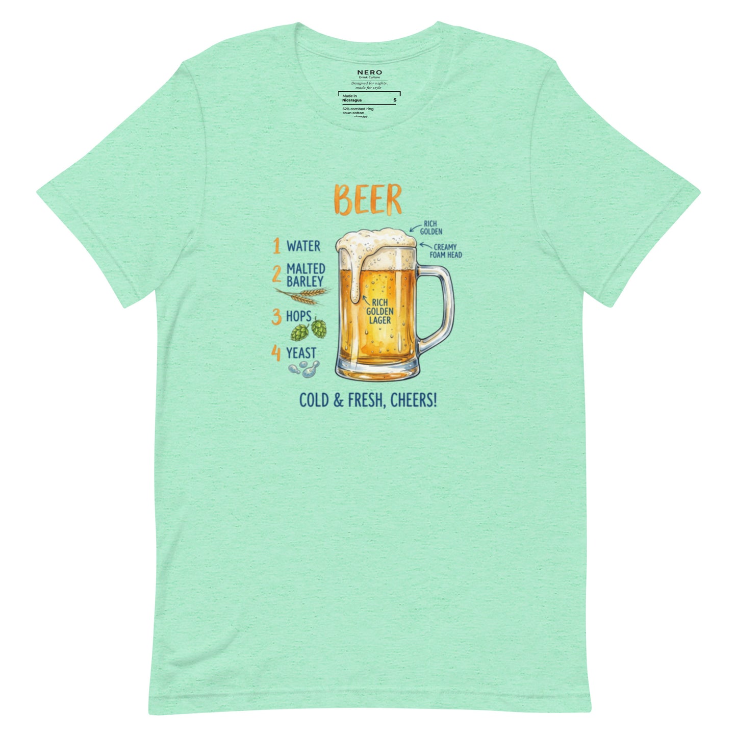 T-shirt Birra Unisex – Maglietta Grafica Beer – Perfetta per Estate, Aperitivi e Party