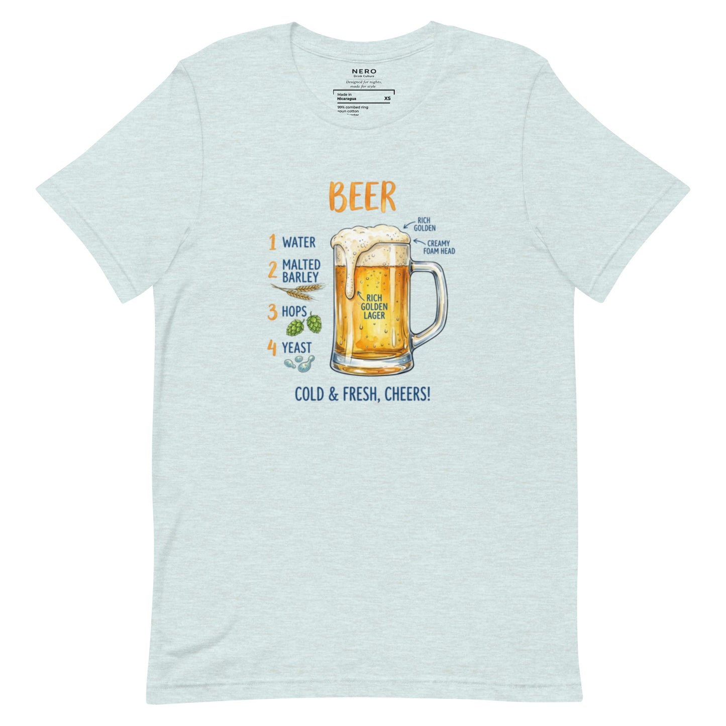 T-shirt Birra Unisex – Maglietta Grafica Beer – Perfetta per Estate, Aperitivi e Party