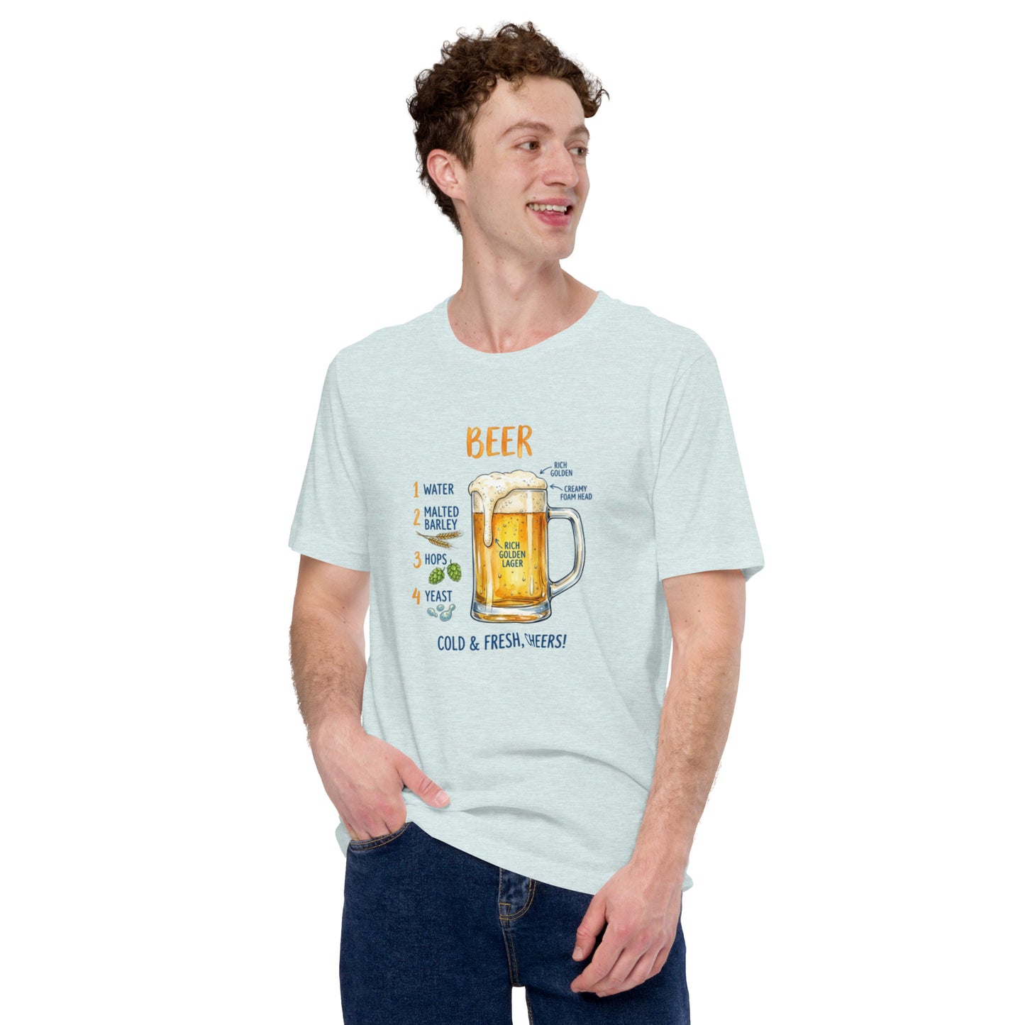 T-shirt Birra Unisex – Maglietta Grafica Beer – Perfetta per Estate, Aperitivi e Party