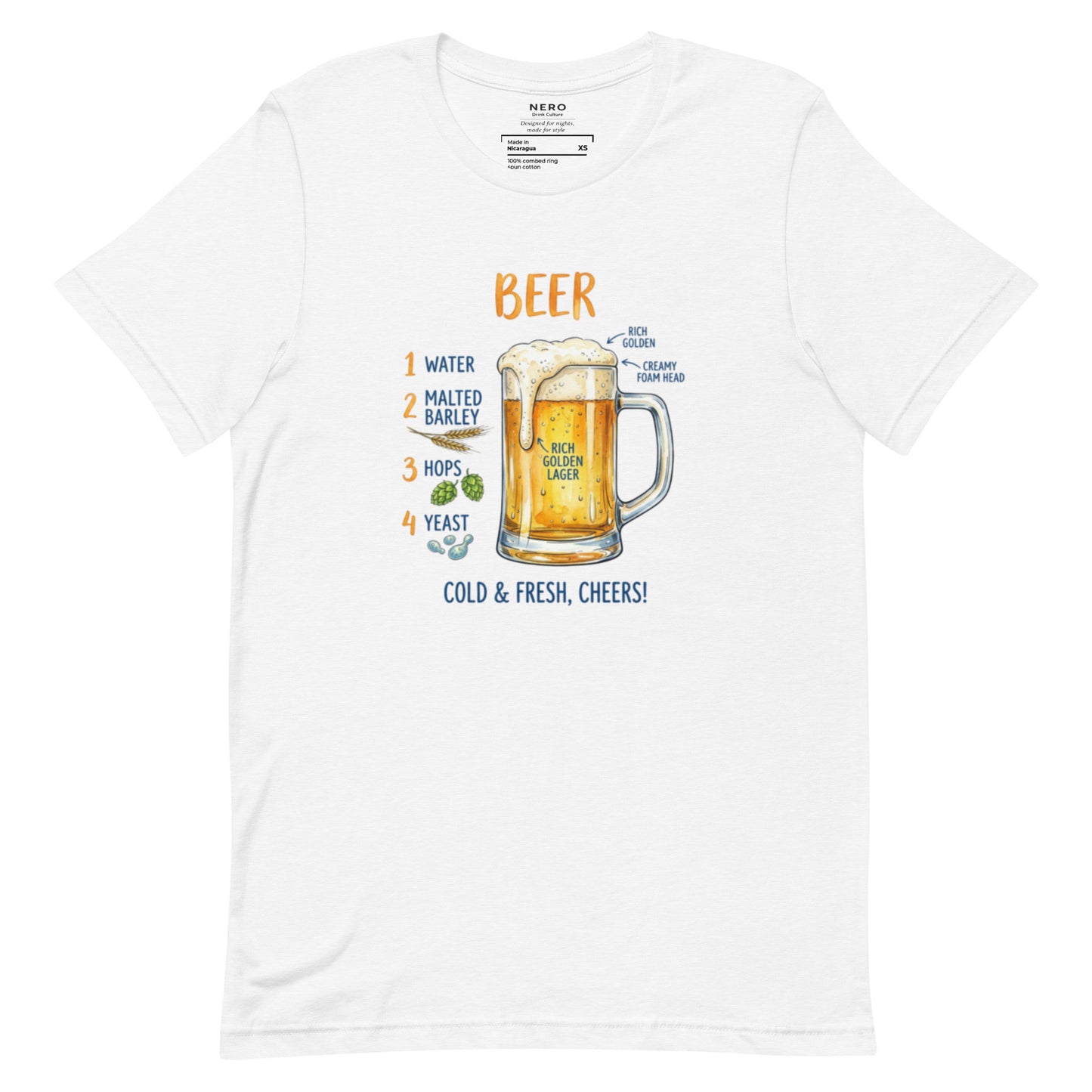 T-shirt Birra Unisex – Maglietta Grafica Beer – Perfetta per Estate, Aperitivi e Party